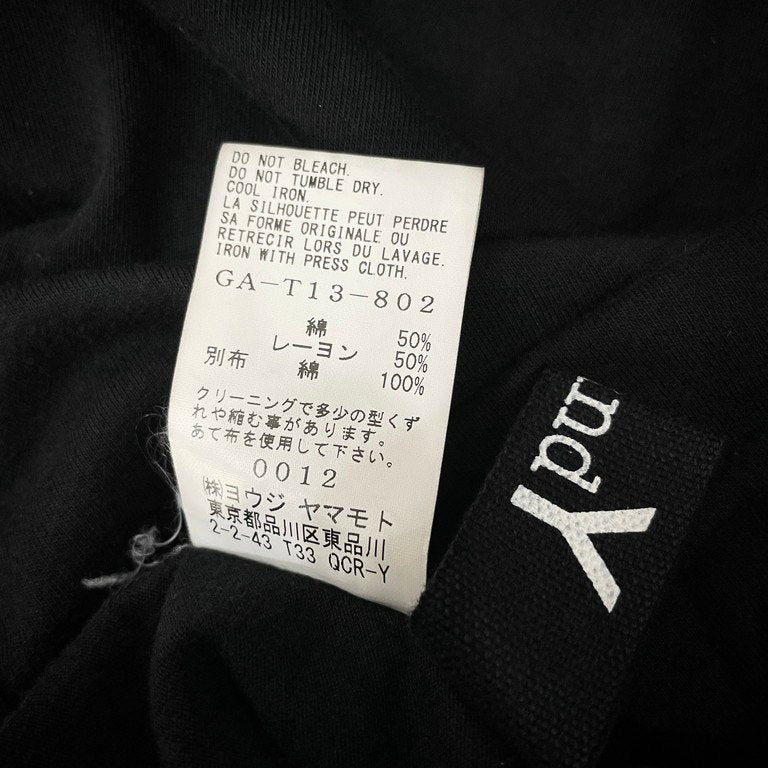 Ground Y 縦接ぎ切替ロングスリーブカットソー Tシャツ Tee T-shirt 長袖 トップス Yohji Yamamoto ヨウジヤマモト グラウンドワイ メンズ レディース ユニセックス