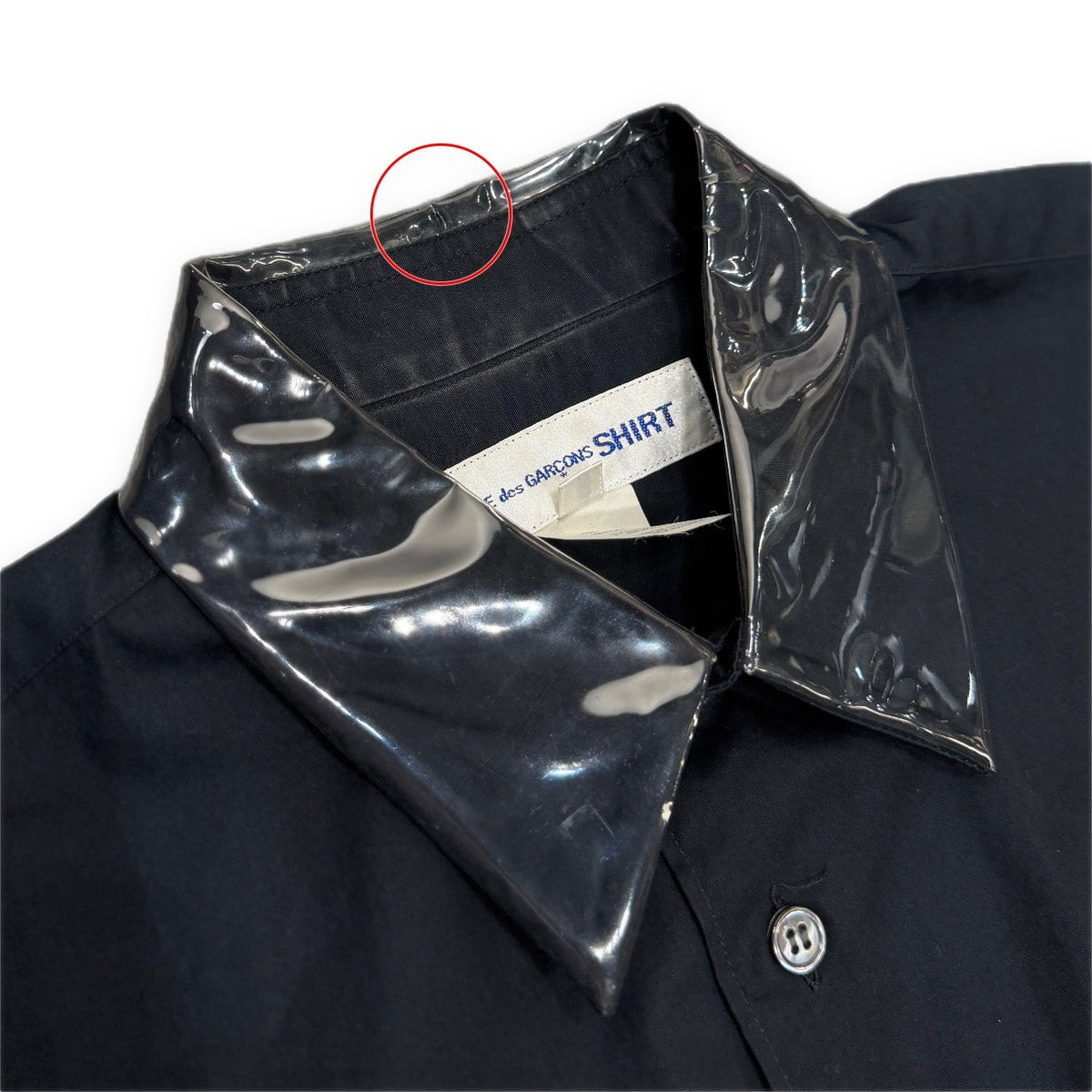 COMME des GARCONS SHIRT 06AW PVCカラーカフスシャツ ブラウス トップス ビニール Archive コムデギャルソン メンズ