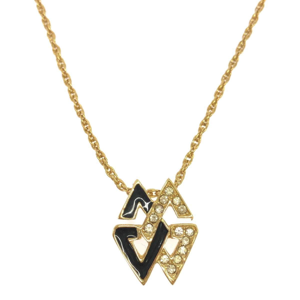 GIVENCHY ジバンシィ ネックレス  ストーン    ブラック レディース / 240001197670 GIVENCHY - GIVENCHY ジバンシィ ヴィンテージ ラインストーン