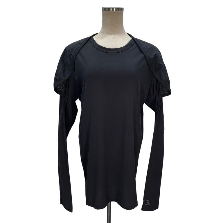 Y-3 17SS M 3D L/S コットン天竺セーラーデティールカットソー タグ付 ショルダーパッチ トップス ワイスリー レディース