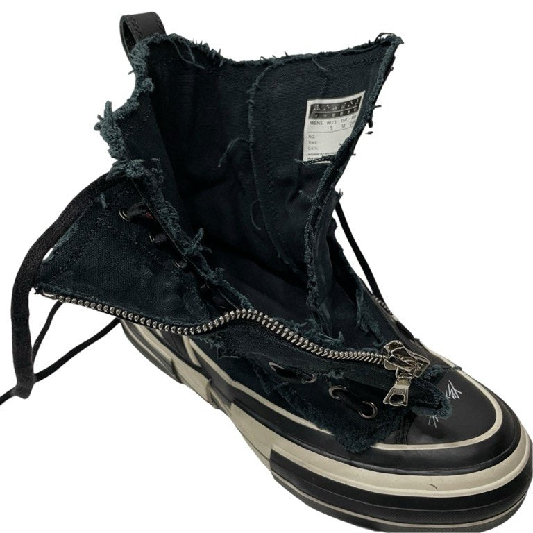 Y's × VESSEL 21AW HIGH-CUT SNEAKERS コットンキャンバスカットオフボリュームソール2WAYハイカットスニーカー シューズ ブーツ 靴 クツ Yohji Yamamoto ヨウジヤマモト ワイズ レディース ヴェセル