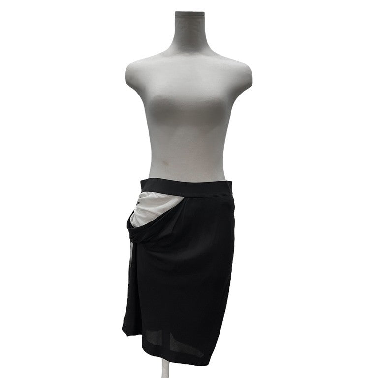 ANN DEMEULEMEESTER 00s レーヨンシフォンサイドアジャスターレイヤードイージースカート ボトムス ウエストゴム アンドゥムルメステール レディース