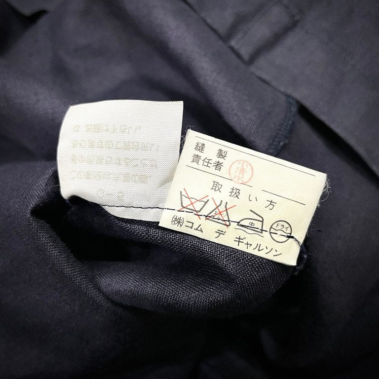 COMME des GARCONS リネンプルオーバーロングスモックワンピース シャツ ブラウス チュニック Archive 70s 初期 トップス コムデギャルソン レディース