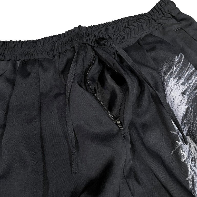 TAAKK 23AW DRAWING PRINT TROUSERS ドローイングプリントドローストリングイージーワイドパンツ 定価41,800円 TA23AW-PT034