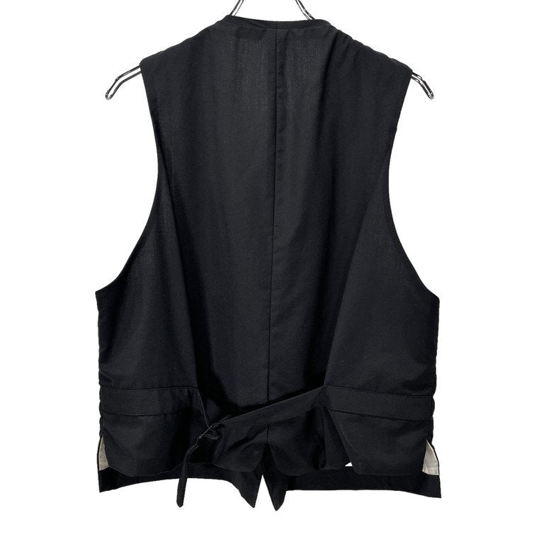 Yohji Yamamoto Pour Homme 94SS ウールトロピカルフェイクカラー4ポケット5Bベスト ジレ ノースリーブ ジャケット トップス 襟付き Archive 90s スケアクロウ期 Scarecrow