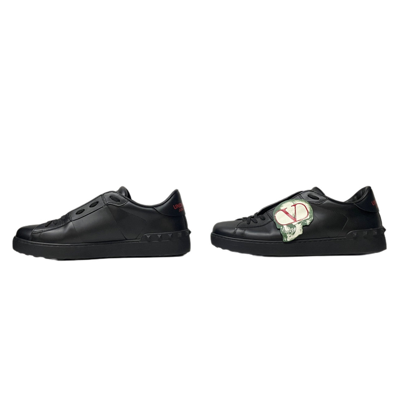 UNDERCOVER × VALENTINO GARAVANI 19AW ロックスタッズスカルパッチレザーローカットスニーカー シューズ 靴 クツ 41 アンダーカバー ヴァレンティノ ガラヴァーニ メンズ