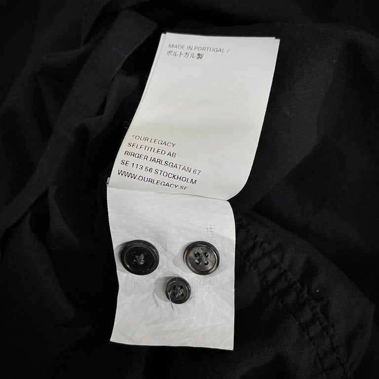 OUR LEGACY BORROWED BD SHIRT BLACK VOILE コットンボイルオーバーサイズボタンダウンシャツ ブラウス トップス アワーレガシー メンズ