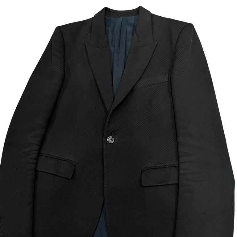 BALMAIN HOMME 12SS コットンリネン1ボタンロングアームテーラードジャケット ブルゾン コート アウター Olivier Rousteing オリヴィエルスタン期 バルマンオム メンズ