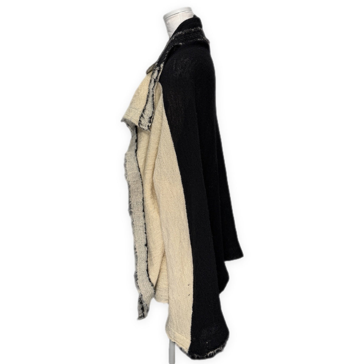 A-POC ISSEY MIYAKE 03AW バイカラーカットオフデザインボタンレスニットジャケット カーディガン トップス アウター Archive エーポック イッセイミヤケ メンズ レディース ユニセックス