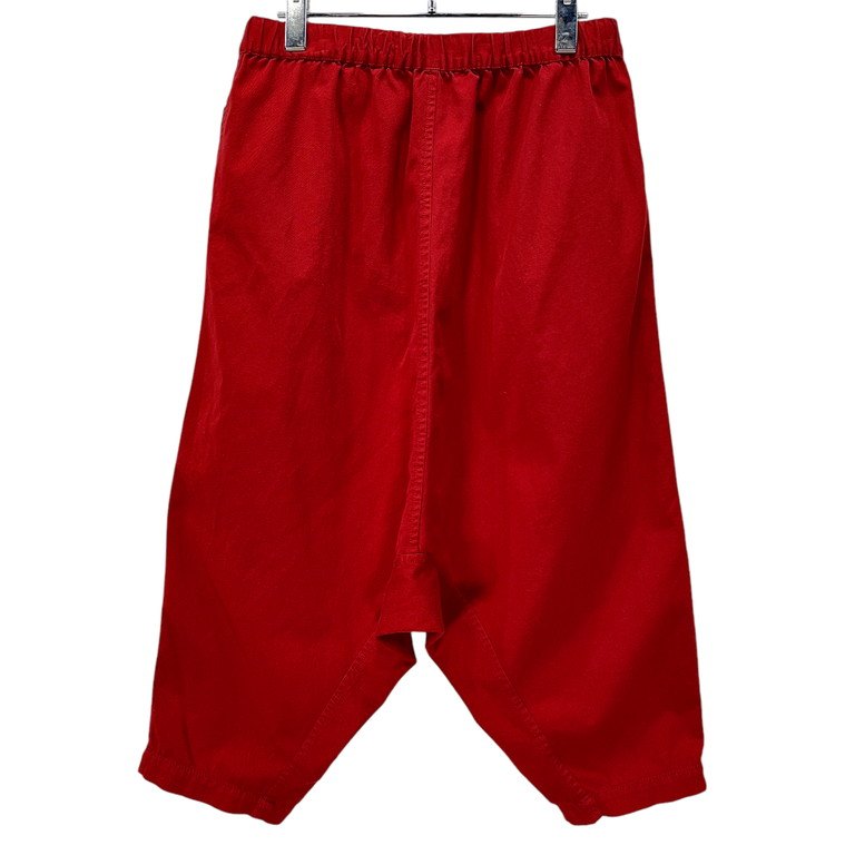 COMME des GARCONS SHIRT ポリエステルコットン製品染めクロップドサルエルイージーパンツ ウエストゴム ドローストリング CdG コムデギャルソン シャツ メンズ