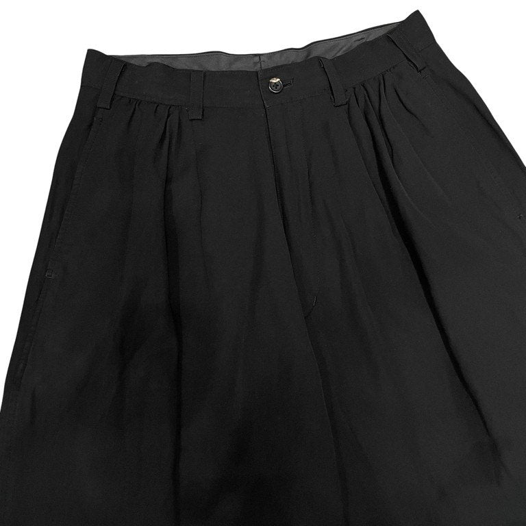 Y's for men ウールリネンギャバジンウエストギャザーフラップポケットテーパードパンツ スラックス トラウザーズ Archive 90s Yohji Yamamoto Pour Homme ヨウジヤマモトプールオム ワイズフォーメン メンズ