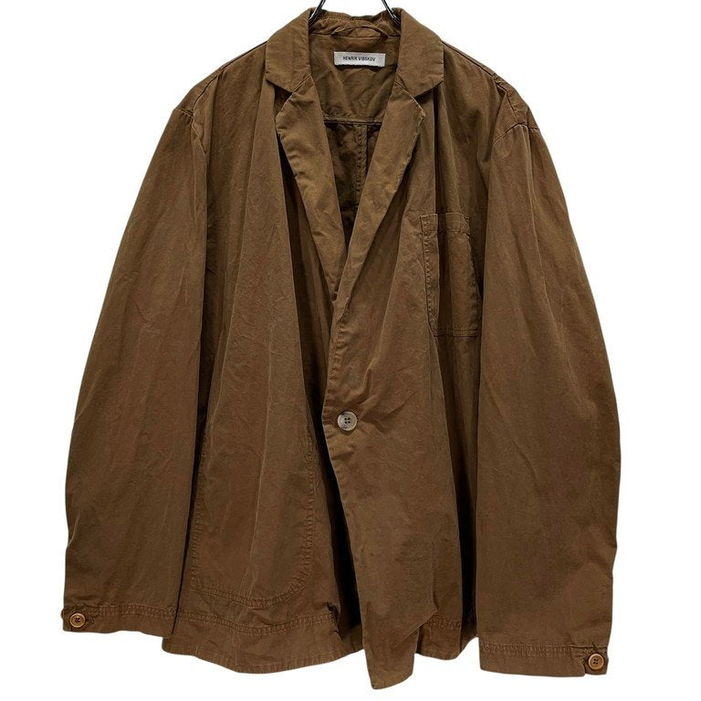 HENRIK VIBSKOV 21SS THE BIG BLAZER コットンギャバジン1Bオーバーサイズテーラードジャケット ブレザー アウター ヘンリックヴィブスコフ メンズ