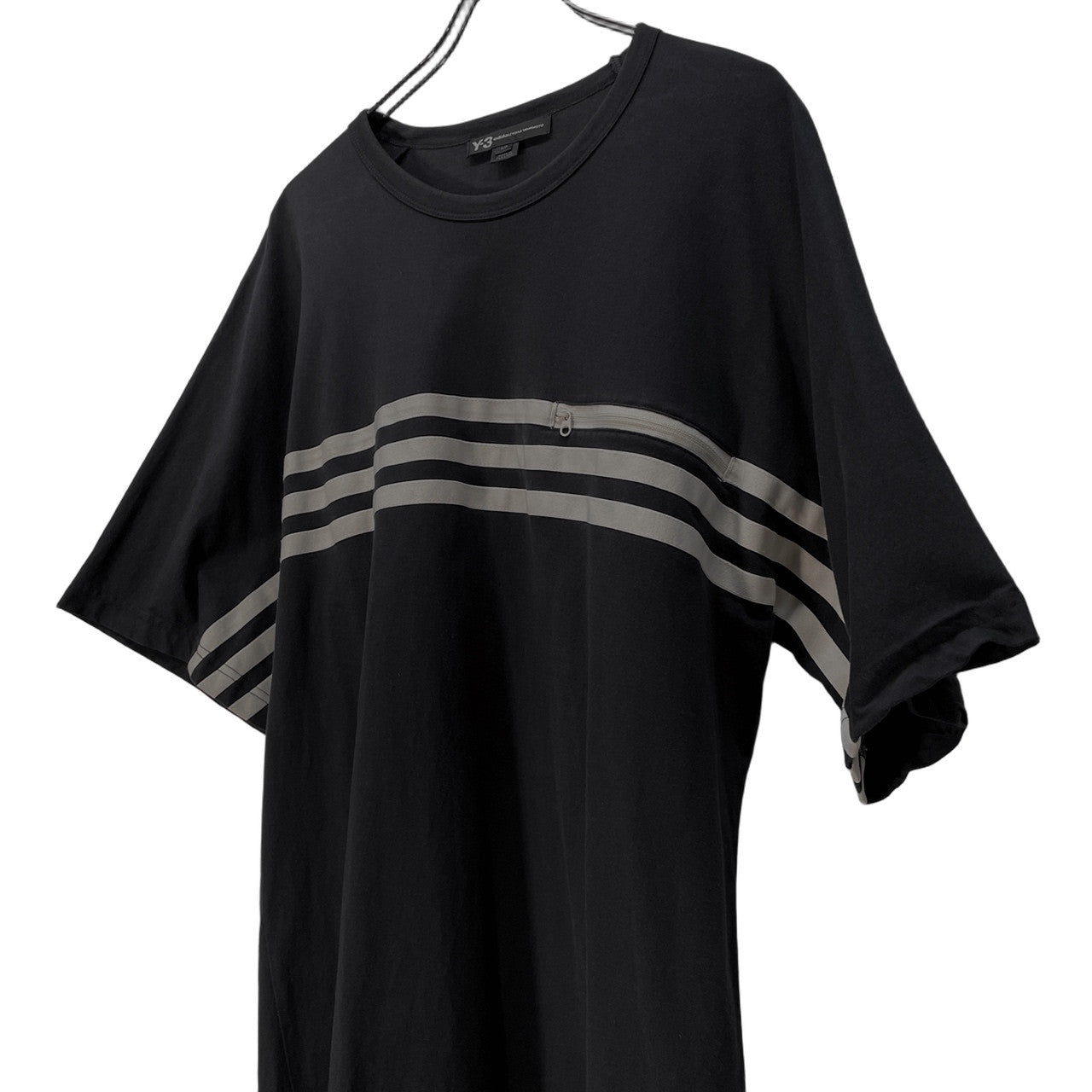 Y-3 M 3 STP PACKABLE SS TEE 3ストライプジップポケットクルーネックTシャツ カットソー 半袖 Tee T-shirt トップス ボーダー Yohji Yamamoto adidas ワイスリー ヨウジヤマモト アディダス メンズ レディース ユニセックス