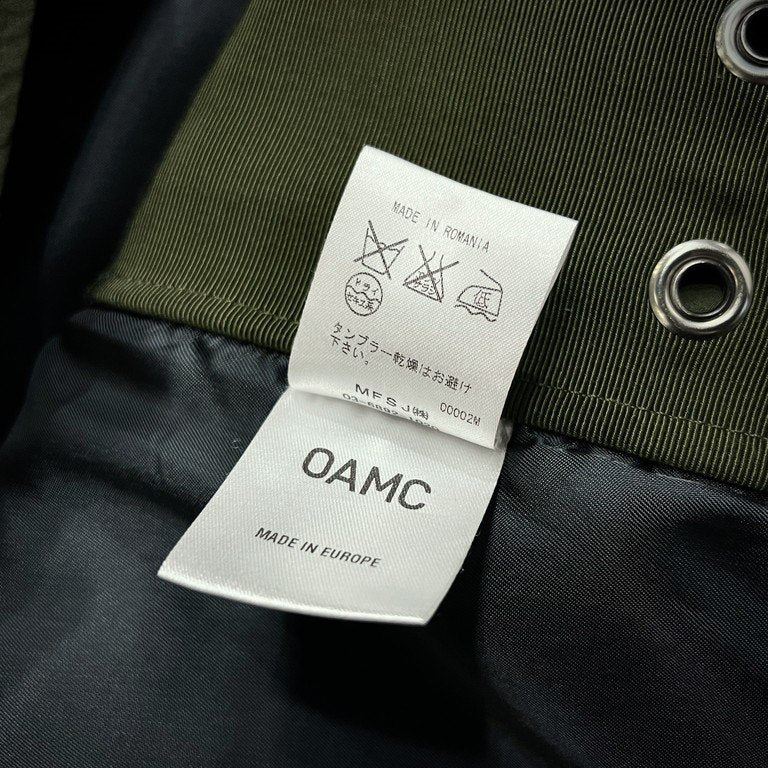 OAMC Quilted Insert Coat キルティングパッチワーク中綿ノーカラーロングコート ジャケット ブルゾン アウター 定価127,380円 Original Artifacts Made Current オーエーエムシー メンズ