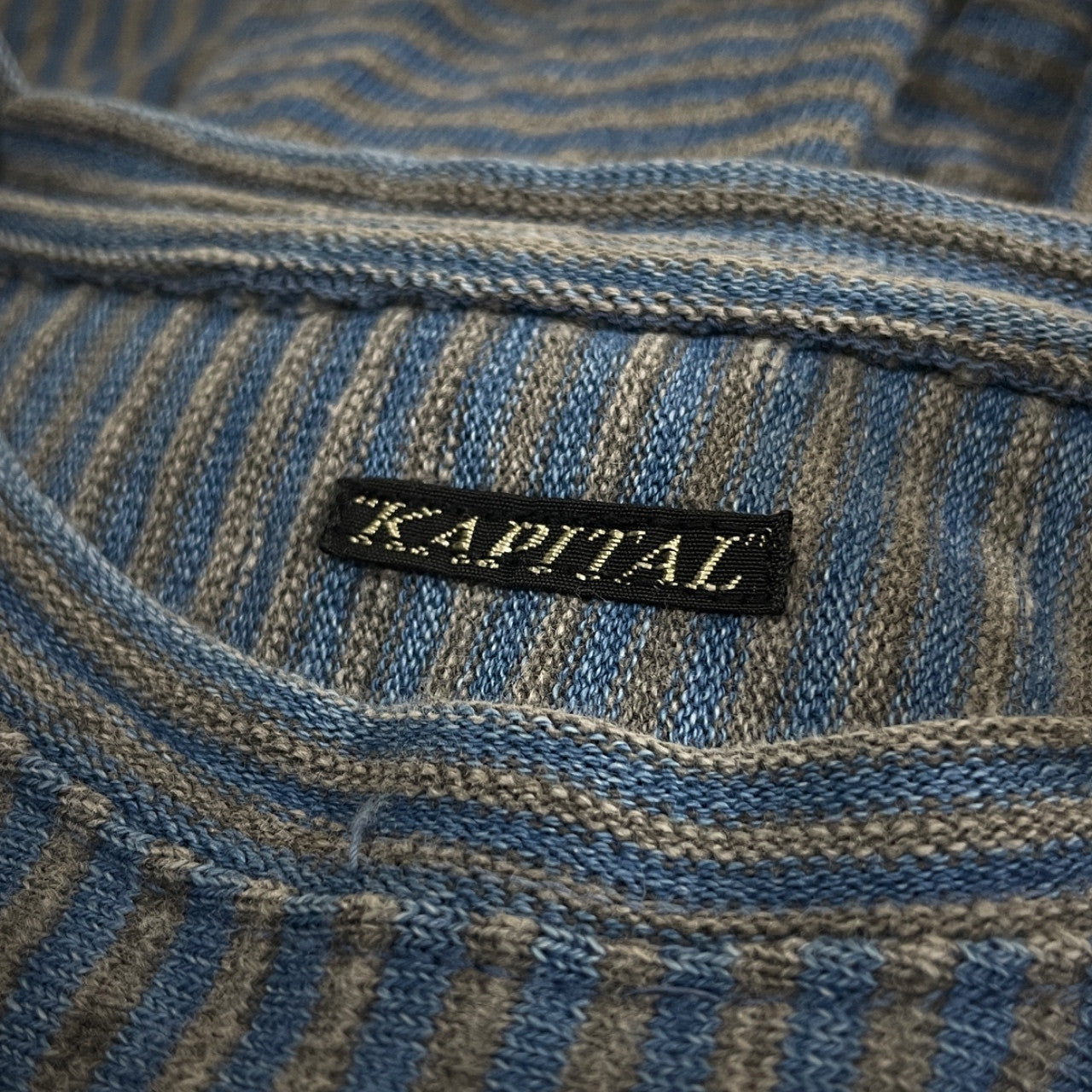 KAPITAL スワローテールストライプカットソー Tシャツ Tee T-shirt トップス 燕尾 スワローテイル 長袖 Archive キャピタル メンズ レディース ユニセックス