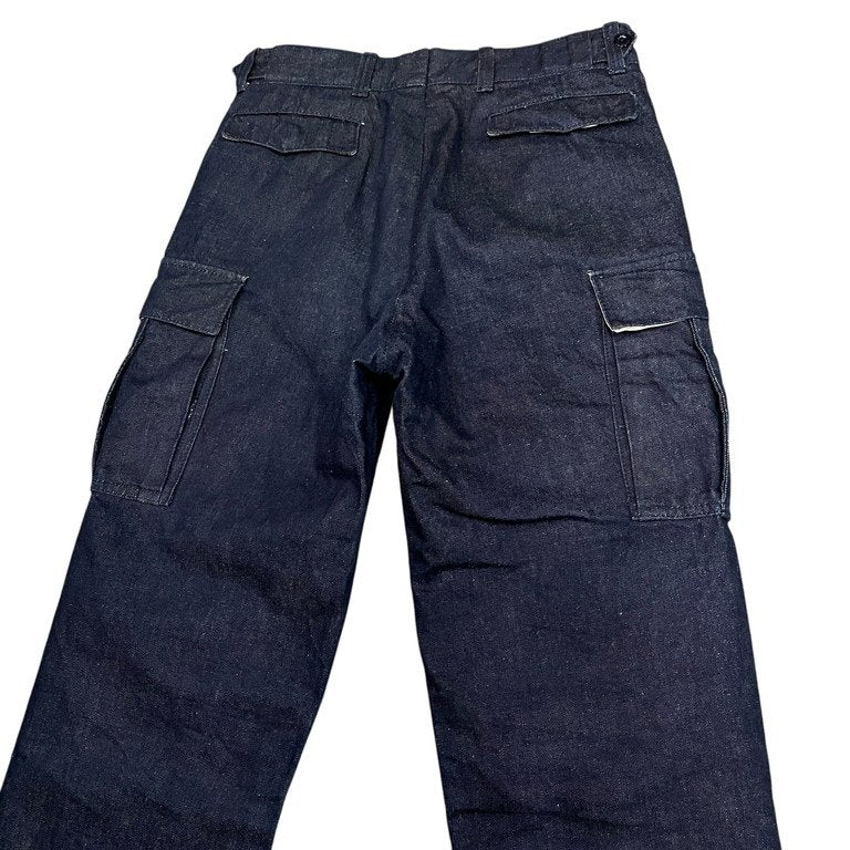 JUNYA WATANABE COMME des GARCONS MAN 04SS ステンシルプリントコットンリネンデニムカーゴパンツ Archive ボトムス ミリタリー アーミー ジュンヤワタナベ コムデギャルソン マン メンズ