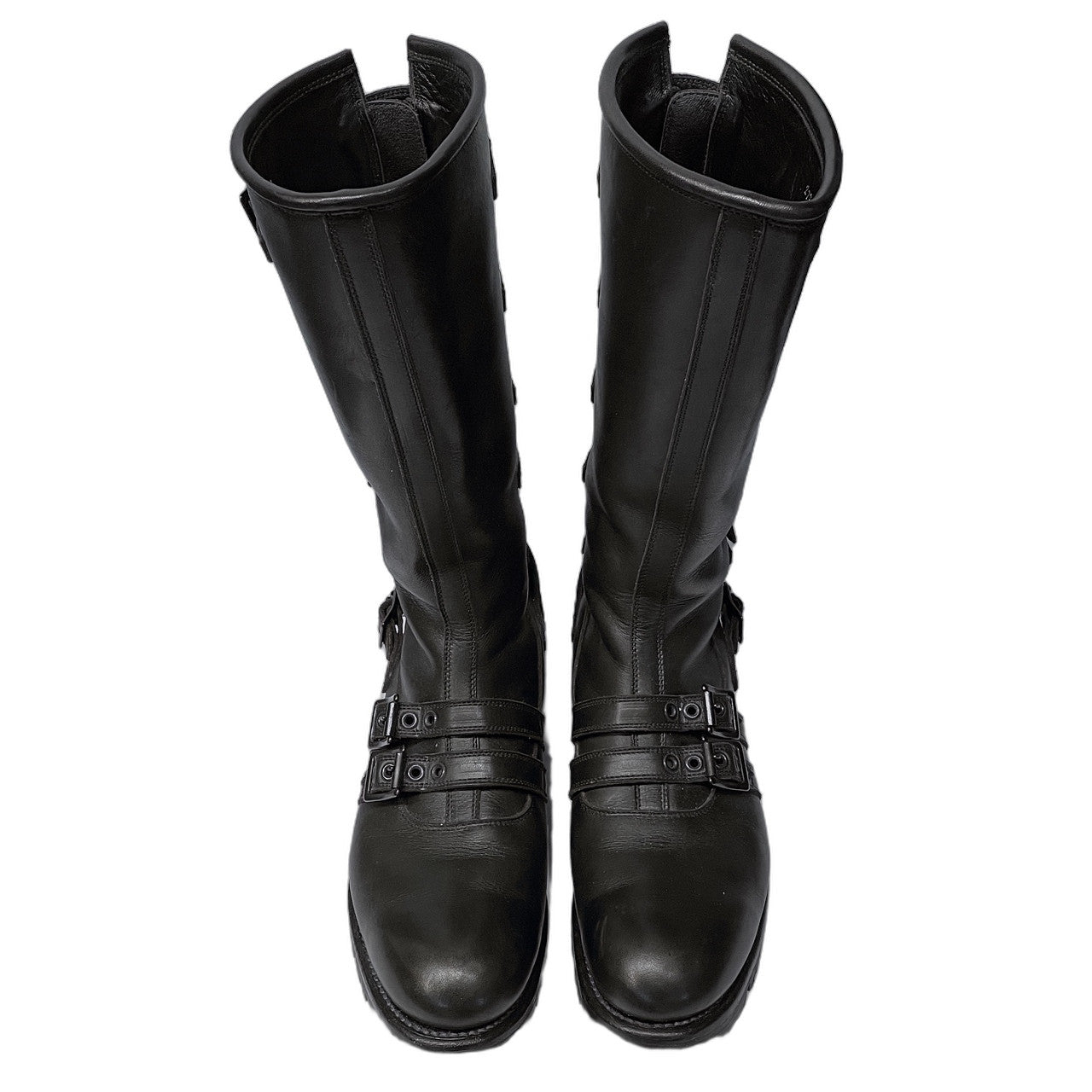 blackmeans レザー6連バックルバックジップロングブーツ シューズ 靴 クツ 27.5cm 未使用 ブラックミーンズ メンズ