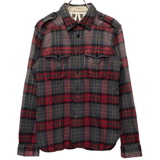 Nigel Cabourn コットンウールフランネルダブルポケットエポレットチェックシャツ ブラウス トップス ナイジェルケーボン メンズ