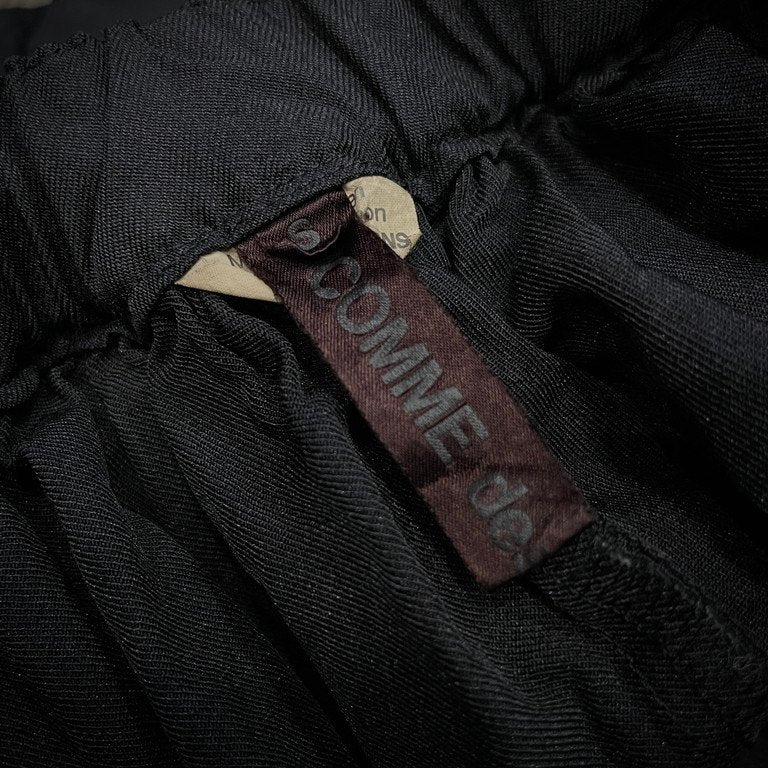COMME des GARCONS 18SS ポリエステル縮絨サルエルワイドイージーパンツ ポリ縮 CDG ウエストゴム ドローストリング コムデギャルソン レディース
