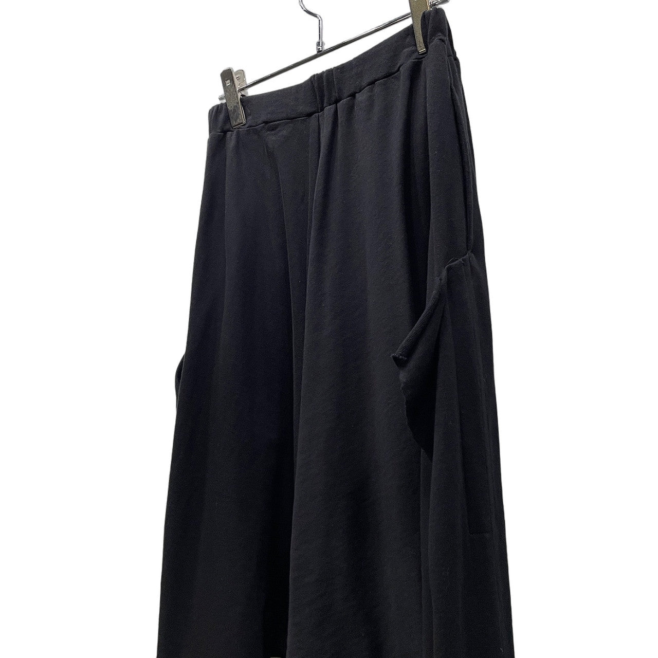 Yohji Yamamoto Femme 22AW SUPIMA HIGHWET CONPACT PLUSH SAROUEL スーピマコットンサイドフラシカットオフイージーサルエルパンツ 裁ち切り 定価49,500円 ボトムス ヨウジヤマモトファム レディース