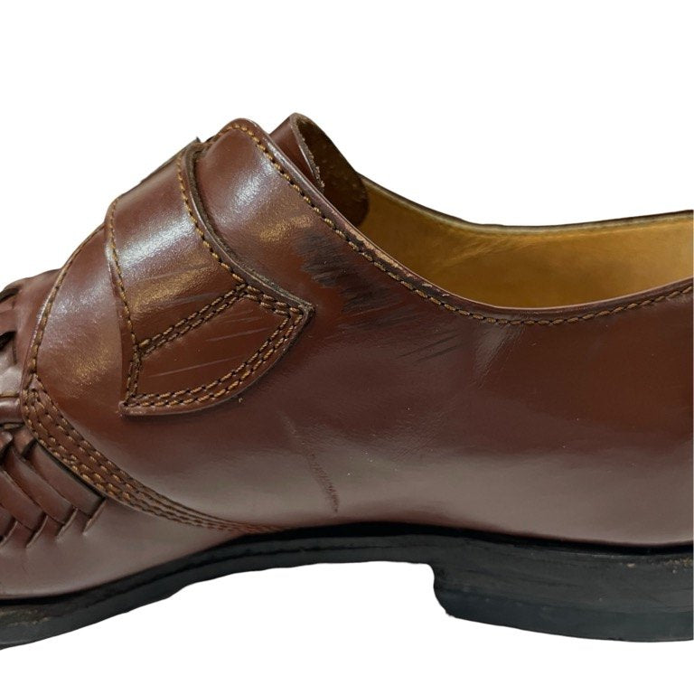 COMME des GARCONS HOMME レザーイントレチャートモンクストラップシューズ 編み込み 短靴 ブーツ Archive 80s 90s デカオム 靴 クツ コムデギャルソンオム メンズ