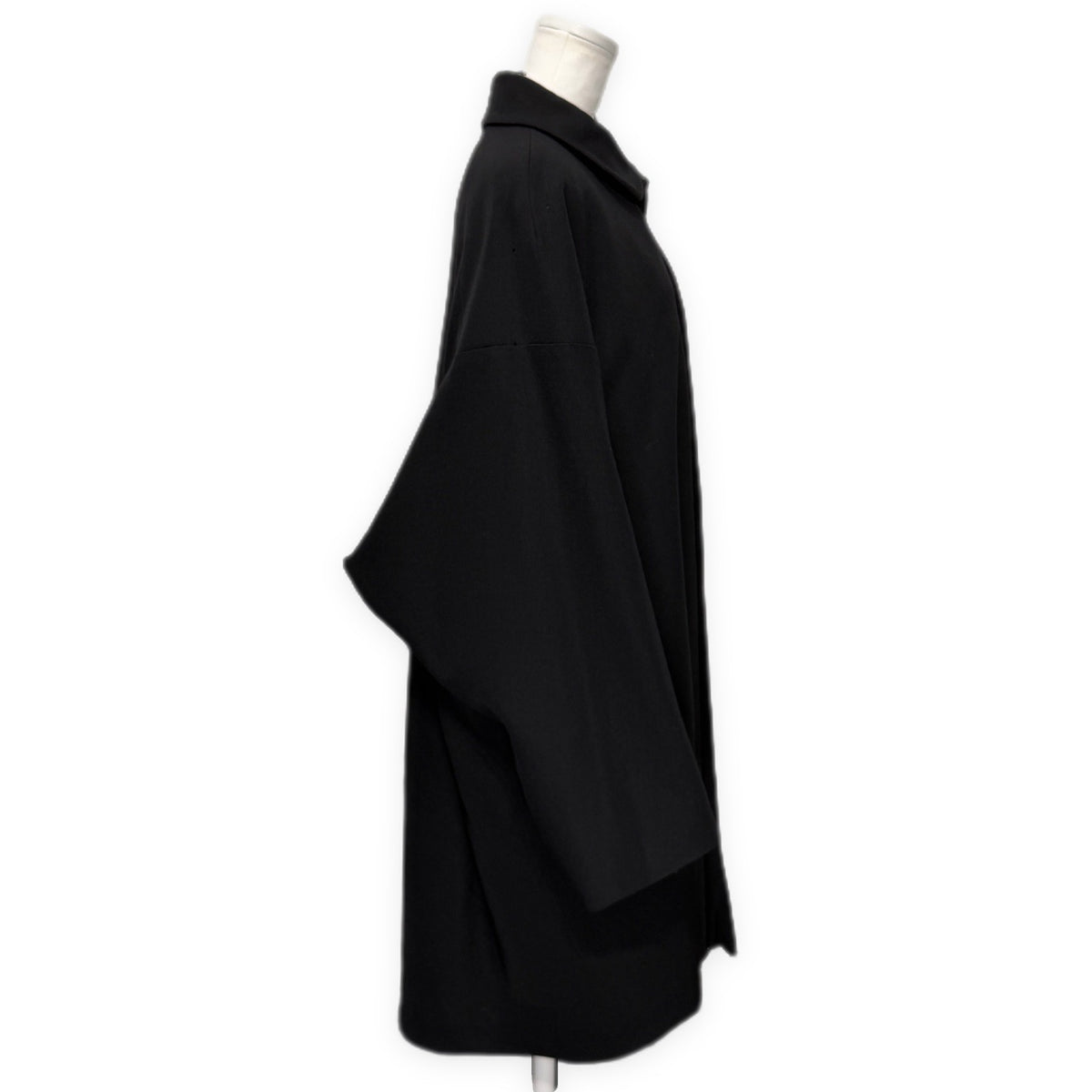 robe de chambre COMME des GARCONS 96AW ウールサージ丸襟変形袖ドレープコート アウター 90s Archive コムデギャルソン コムコム レディース