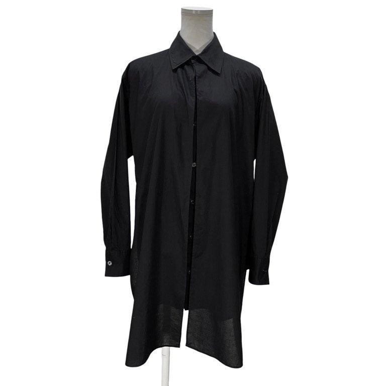 Yohji Yamamoto collections 22AW LAWN LONG DRESS SHIRT コットンローンフロントレイヤードロングシャツ ブラウス トップス Femme ヨウジヤマモトファム レディース
