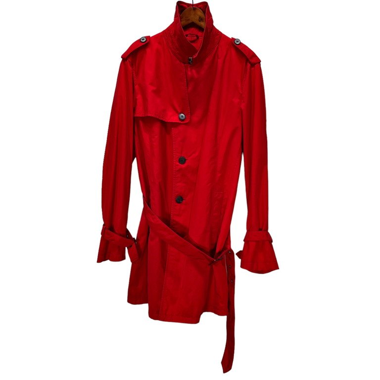 EMPORIO ARMANI コットンナイロンロクヨンクロスベルテッドトレンチコート Archive 90s 00s GIORGIO ARMANI