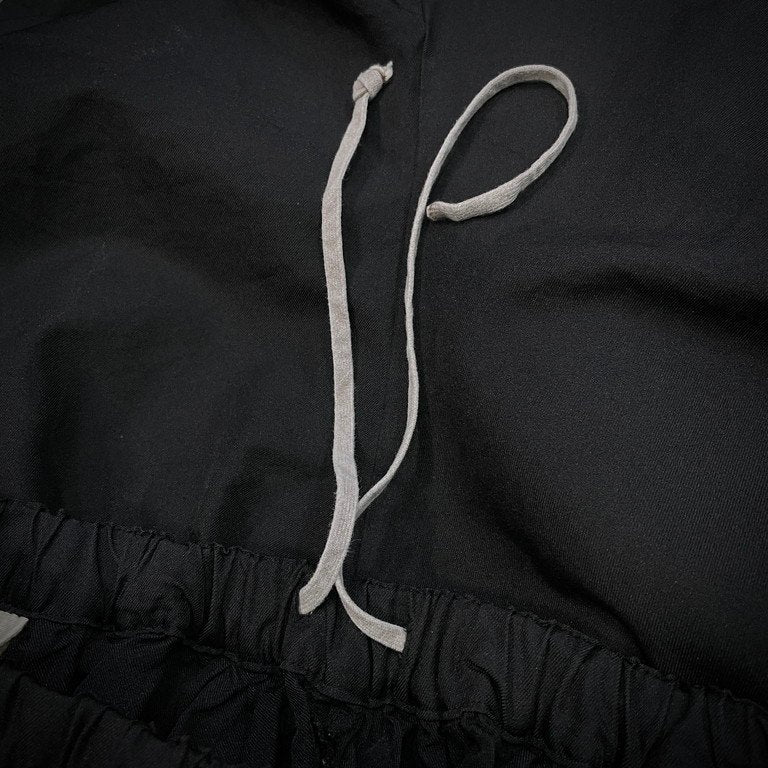 COMME des GARCONS 18SS ポリエステル縮絨サルエルワイドイージーパンツ ポリ縮 CDG ウエストゴム ドローストリング コムデギャルソン レディース