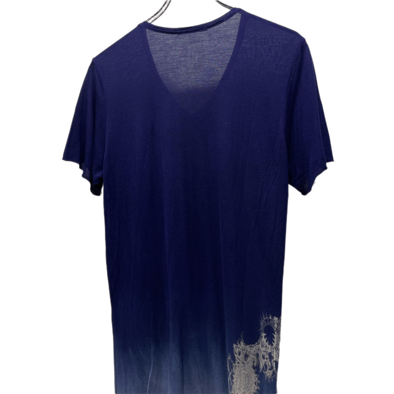 KMRii 抜染プリントグラデーションVネックモダールカットソー Tシャツ Tee T-shirt トップス Y2K ケムリ メンズ