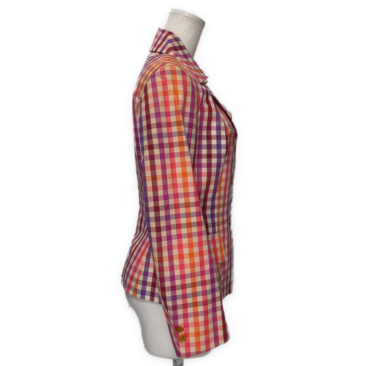 Vivienne Westwood RED LABEL 99SS ギンガムチェック3Bテーラードジャケット Archive 90s ブルゾン コート アウター オーブ ヴィヴィアンウエストウッド レディース