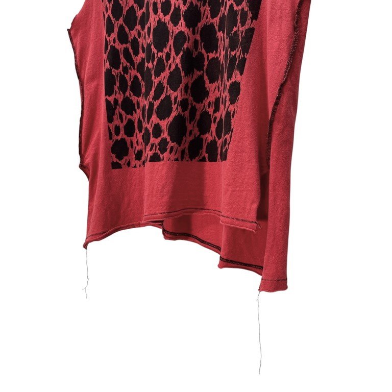 UNDERCOVERISM 03SS レオパードロゴプリント空環ノースリーブカットオフTシャツ カットソー Archive SCAB期 トップス アンダーカバー アンダーカバイズム メンズ