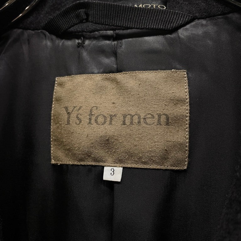Y's for men ウールモッサ3Bテーラードハーフコート ジャケット ブルゾン アウター Archive Yohji Yamamoto Pour Homme ヨウジヤマモトプールオム ワイズフォーメン メンズ