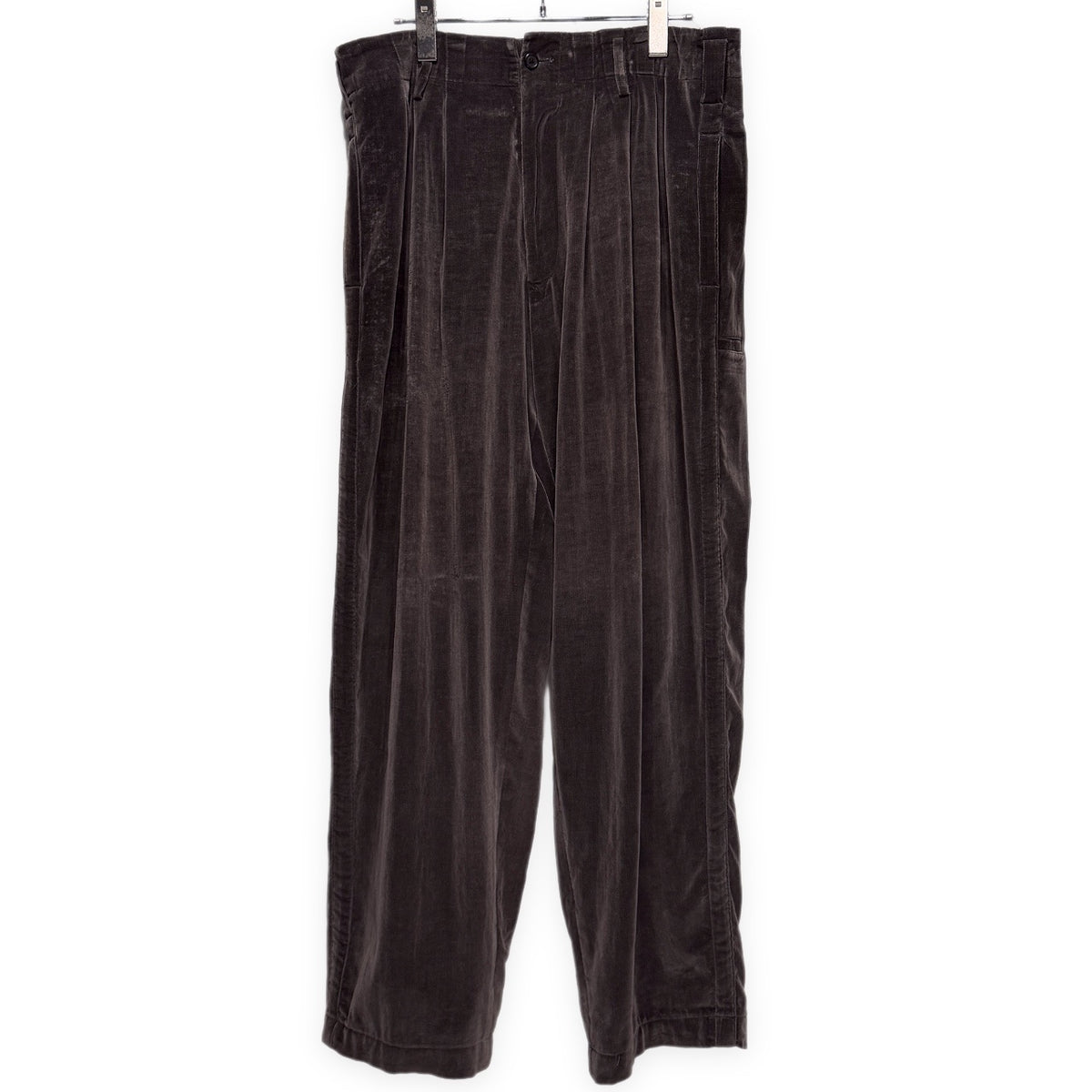 Y's for men コットンベロア3タック側章ワイドテーパードパンツ スラックス トラウザーズ 脇テープ Archive 90s Yohji Yamamoto Pour Homme ヨウジヤマモトプールオム ワイズフォーメン メンズ