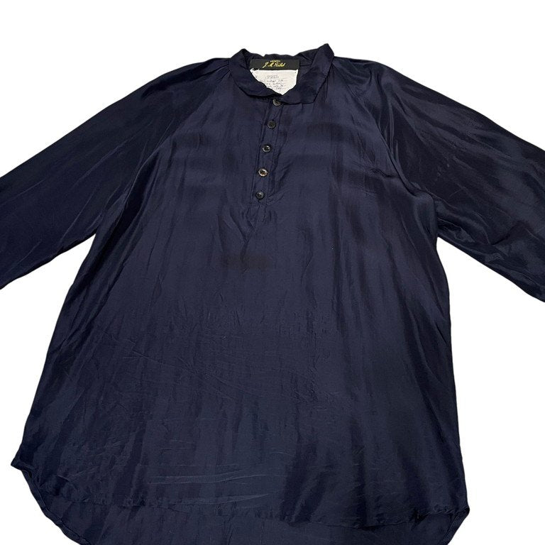 ARCHIVIO J.M.Ribot ヴィンテージシルクアンティークボタンハンドメイドプルオーバーギャザーシャツ ブラウス トップス アルキビオ JMリボット メンズ レディース ユニセックス