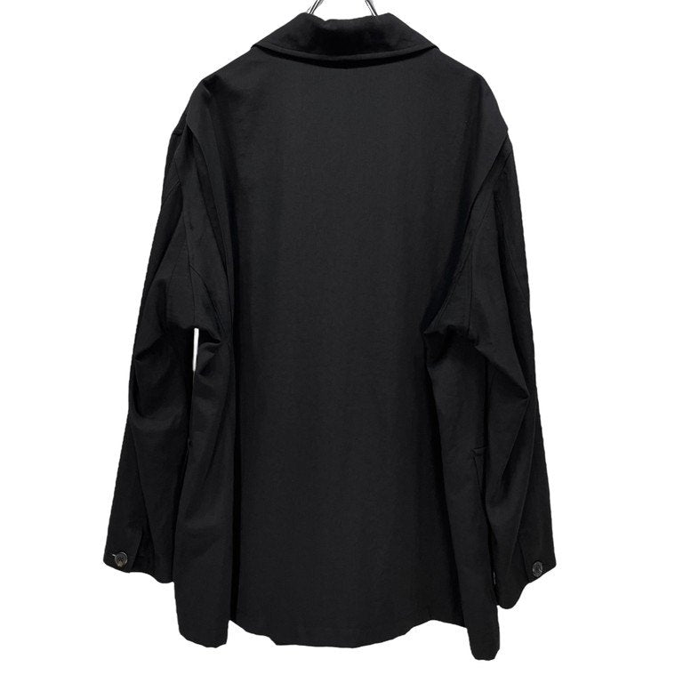 Y's for men ウールギャバジンアクションプリーツハーフコート ジャケット ブルゾン アウター カバーオール Archive 90s Yohji Yamamoto Pour Homme ヨウジヤマモトプールオム ワイズフォーメン メンズ