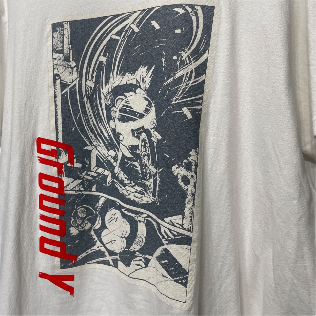 Ground Y 18AW 仮面ライダーコラボイラストプリントTシャツ カットソー Tee T-shirt トップス Yohji Yamamoto グラウンドワイ ヨウジヤマモト メンズ レディース ユニセックス