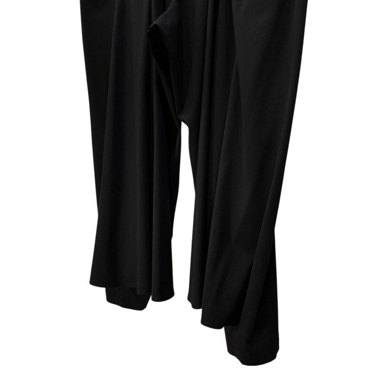 S'YTE Yohji Yamamoto ポリエステルレーヨンギャバジンフレアシームカラスパンツ 名作 Archive ドローストリング イージー ボトムス サイト ヨウジヤマモト Pour Homme プールオム メンズ レディース ユニセックス