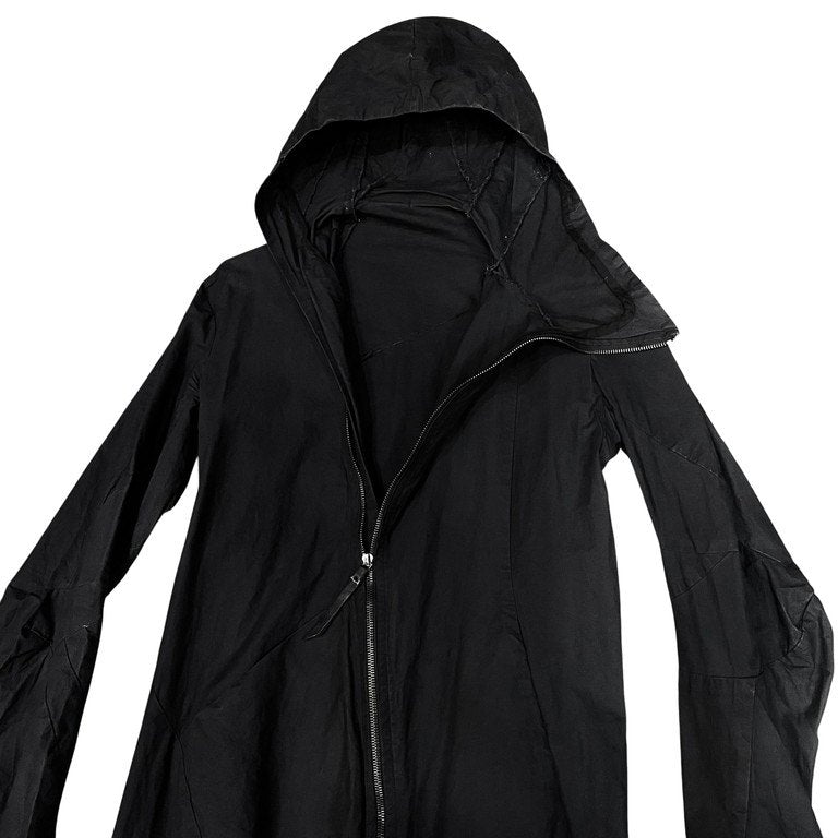 LEON EMANUEL BLANCK HIGH NECK HOODED DISTORTION COAT ハイネックフーデッドディストーションロングコート レオンエマニュエルブランク メンズ