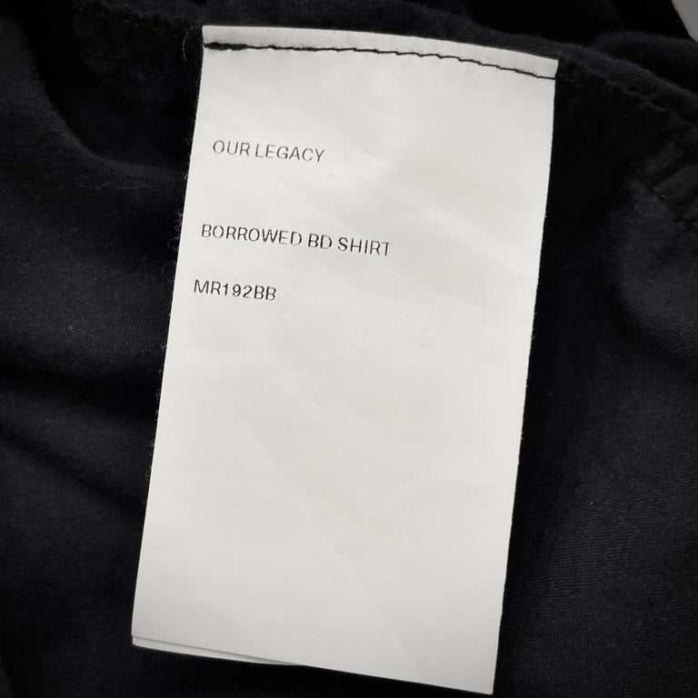 OUR LEGACY BORROWED BD SHIRT BLACK VOILE コットンボイルオーバーサイズボタンダウンシャツ ブラウス トップス アワーレガシー メンズ
