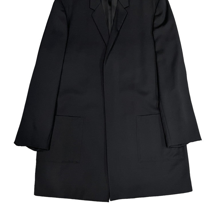 Yohji Yamamoto Pour Homme 99AW ウールギャバジンボタンレスロングテーラードジャケット LOOK4 ジプシー期 Archive 90s ヨウジヤマモトプールオム メンズ