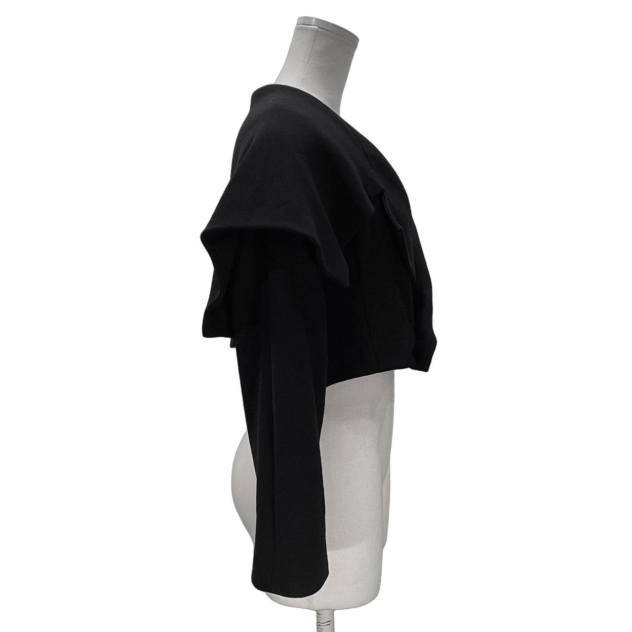 LIMI feu ケープカラーウールショートジャケット ブルゾン コート アウター Yohji Yamamoto リミフゥ ヨウジヤマモト レディース