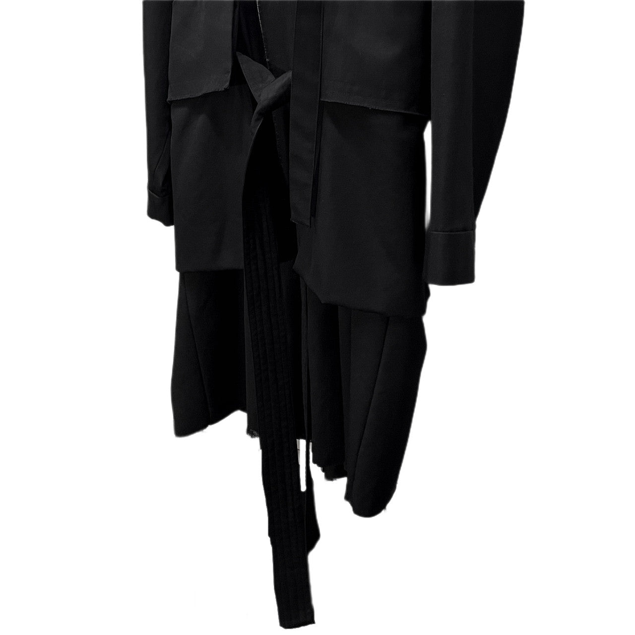 The Viridi-anne 18AW ウールギャバジンカットオフベルテッドロングコート ジャケット フード 定価94,600円 VI-2942-06 ザ ヴィリジアン メンズ