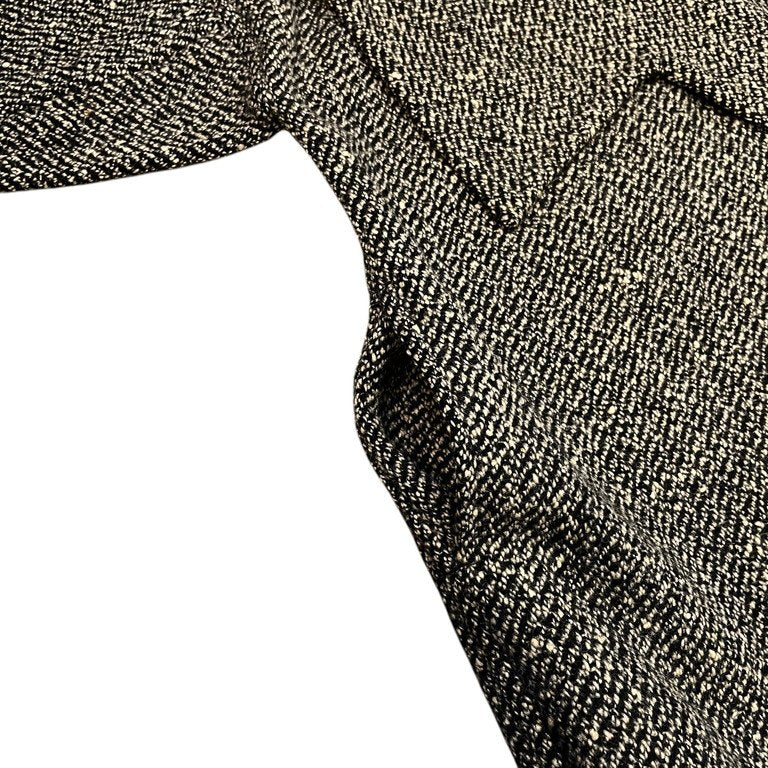 COMME des GARCONS ウールツイード変形襟アシンメトリーボタンレスコート Archive 80s 90s ジャケット ブルゾン アウター コムデギャルソン レディース