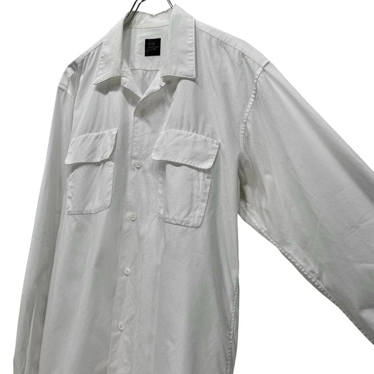 Yohji Yamamoto COSTUME D'HOMME 14AW コットンブロードダブルポケットオープンカラースクエアカットシャツ ブラウス 開襟 トップス Pour Homme ヨウジヤマモト コスチュームドオム メンズ