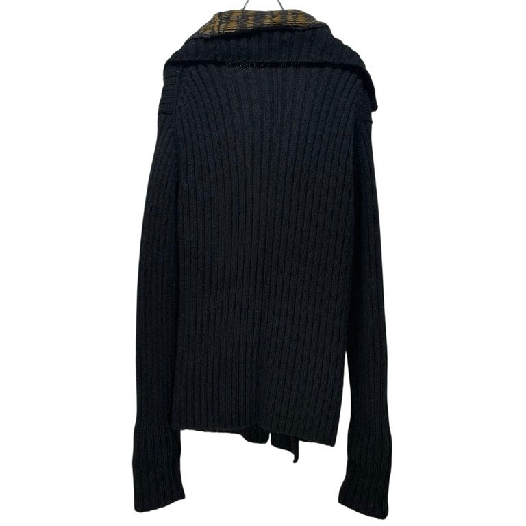 Yohji Yamamoto Pour Homme 14AW ウールハイネックレイヤードダブルブレストカミナリニットカーディガン ジャケット ブルゾン アウター Archive ヨウジヤマモトプールオム メンズ