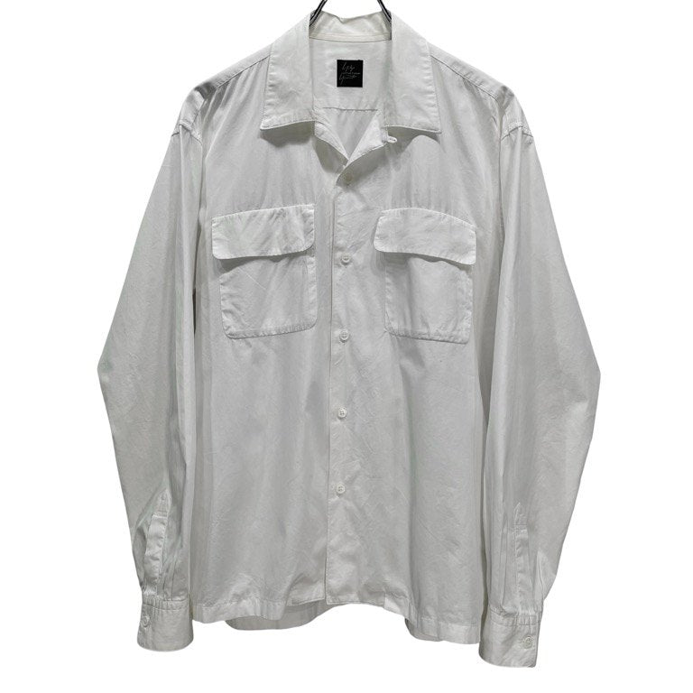 Yohji Yamamoto COSTUME D'HOMME 14AW コットンブロードダブルポケットオープンカラースクエアカットシャツ ブラウス 開襟 トップス Pour Homme ヨウジヤマモト コスチュームドオム メンズ