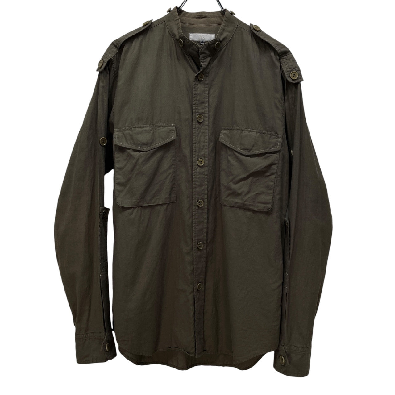 Y's for men コットンギャバジン襟着脱エポレット付ダブルポケットミリタリーシャツ ブラウス トップス Archive Yohji Yamamoto Pour Homme ワイズフォーメン ヨウジヤマモトプールオム メンズ
