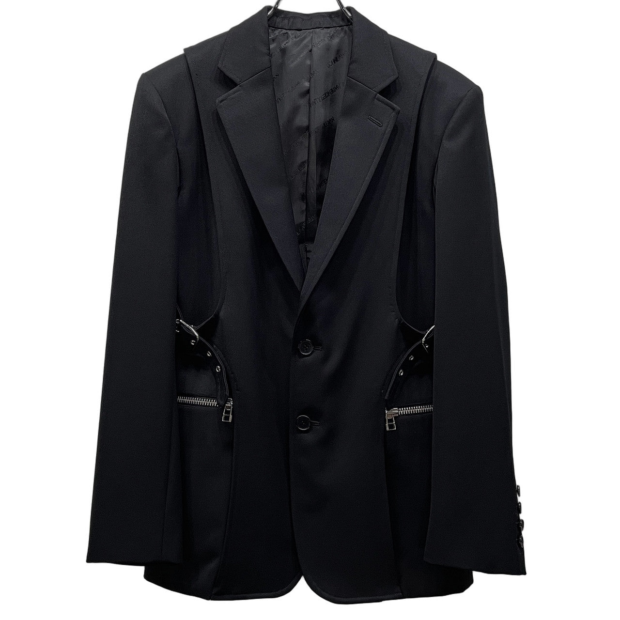 JOHN LAWRENCE SULLIVAN 21AW LAYERED JACKET DORMEUIL社ウールギャバジンサイドベルト2Bレイヤードテーラードジャケット ブレザー ブルゾン コート アウター 定価176,000円 ジョンローレンスサリバン メンズ