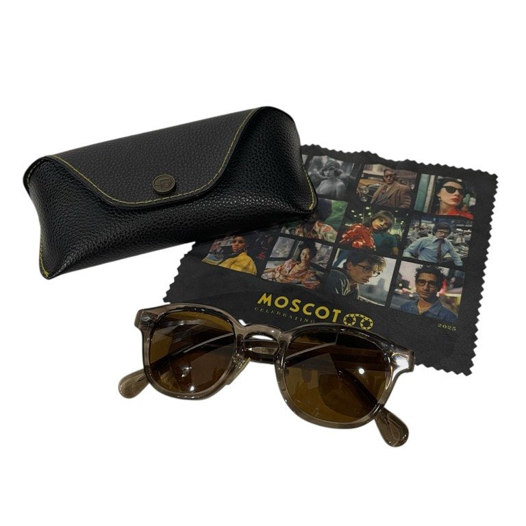 MOSCOT LEMTOSH BROWN ASH ダイヤモンドリベットアセテートフレームウェリントンサングラス セル 眼鏡 メガネ 定価49,500円 モスコット メンズ レディース ユニセックス